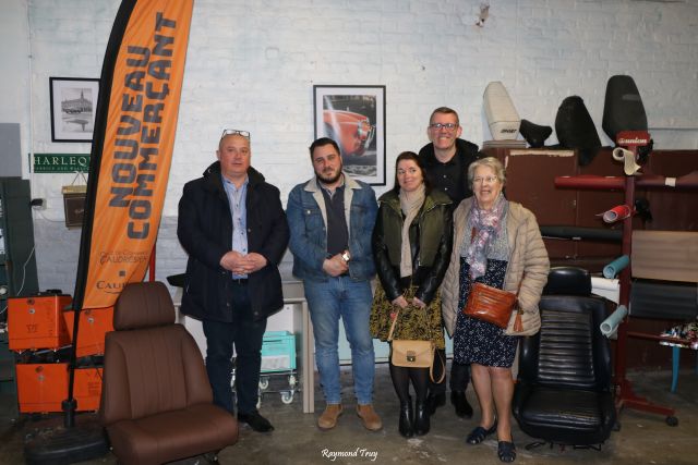 Les élus de la ville de Caudry rendent visite à Lemaire sellerie Factory