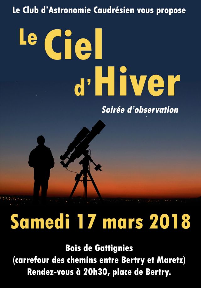 Programme du Club d’Astronomie Caudrésien...