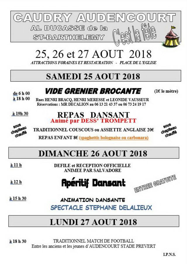 Programme fête Audencourt 2018...