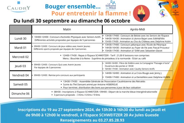 [Semaine Bleue 2024]  "Bouger ensemble ... Pour entretenir la flamme !"