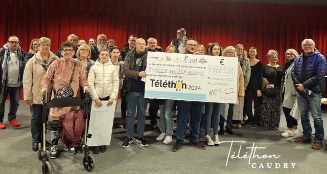 Un chèque de 13 000 Euros remis au profit du Téléthon 